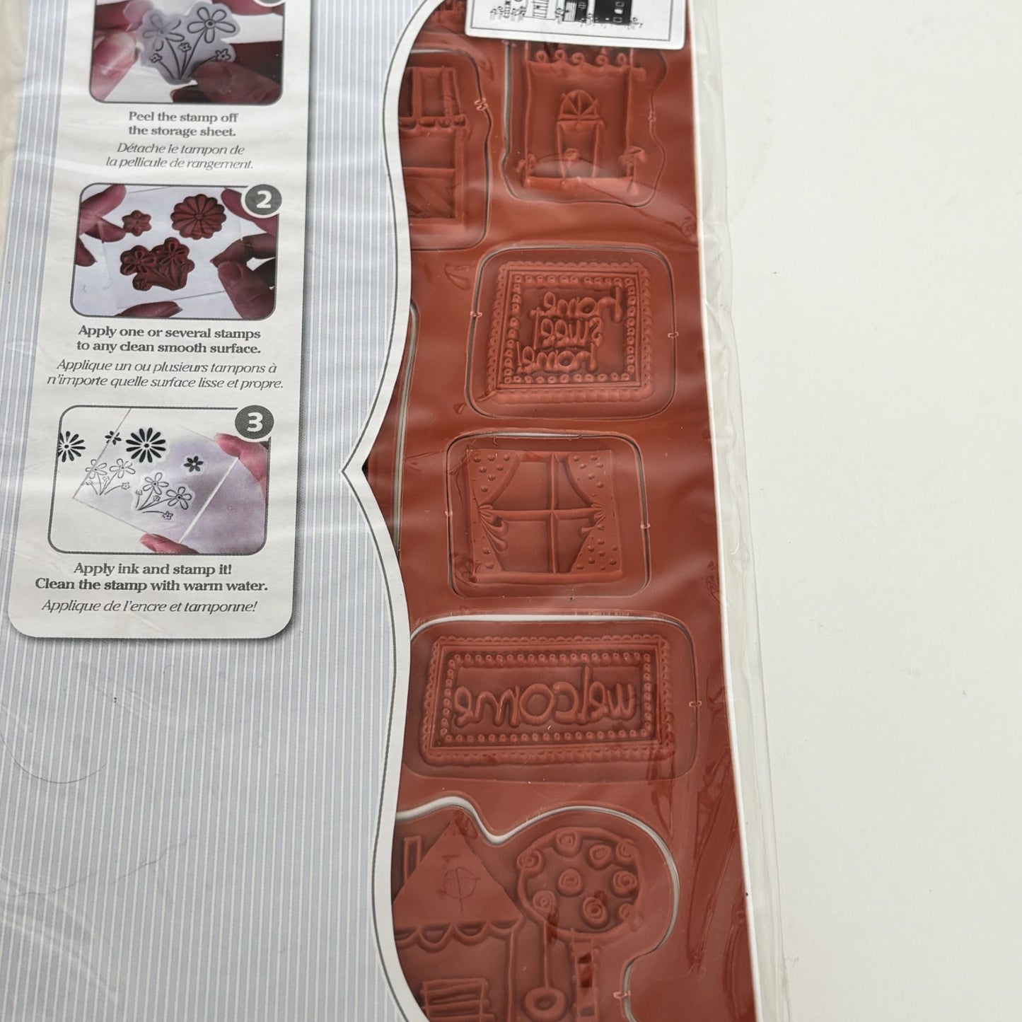 Heidi Grace Rubber Cling Stamps Set Home Sweet Home Phrase Real Estate Window Sill Neighborhood