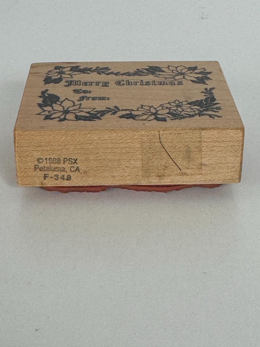 PSX Rubber Stamp To From Gift Tag Card Making Words Merry Christmas