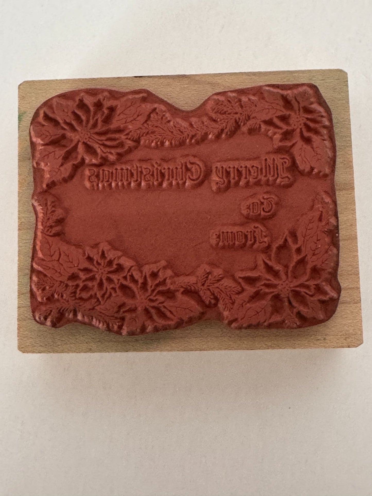 PSX Rubber Stamp To From Gift Tag Card Making Words Merry Christmas