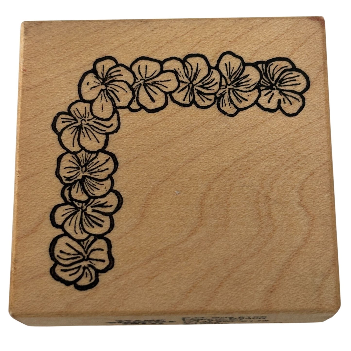 Stamp Yourself Silly Rubber Stamp Hawaiian Flowers Hibiscus Lei Corner Border Floral Cardmaking