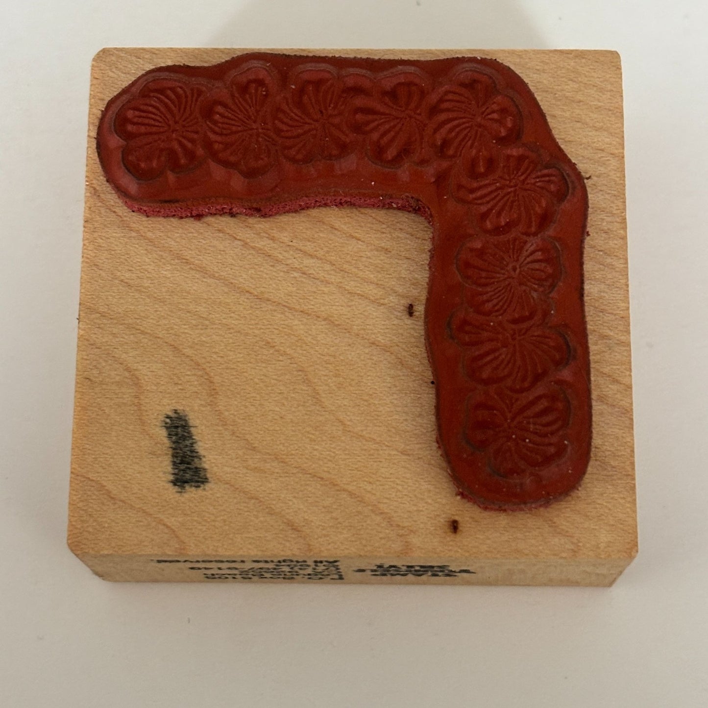 Stamp Yourself Silly Rubber Stamp Hawaiian Flowers Hibiscus Lei Corner Border Floral Cardmaking