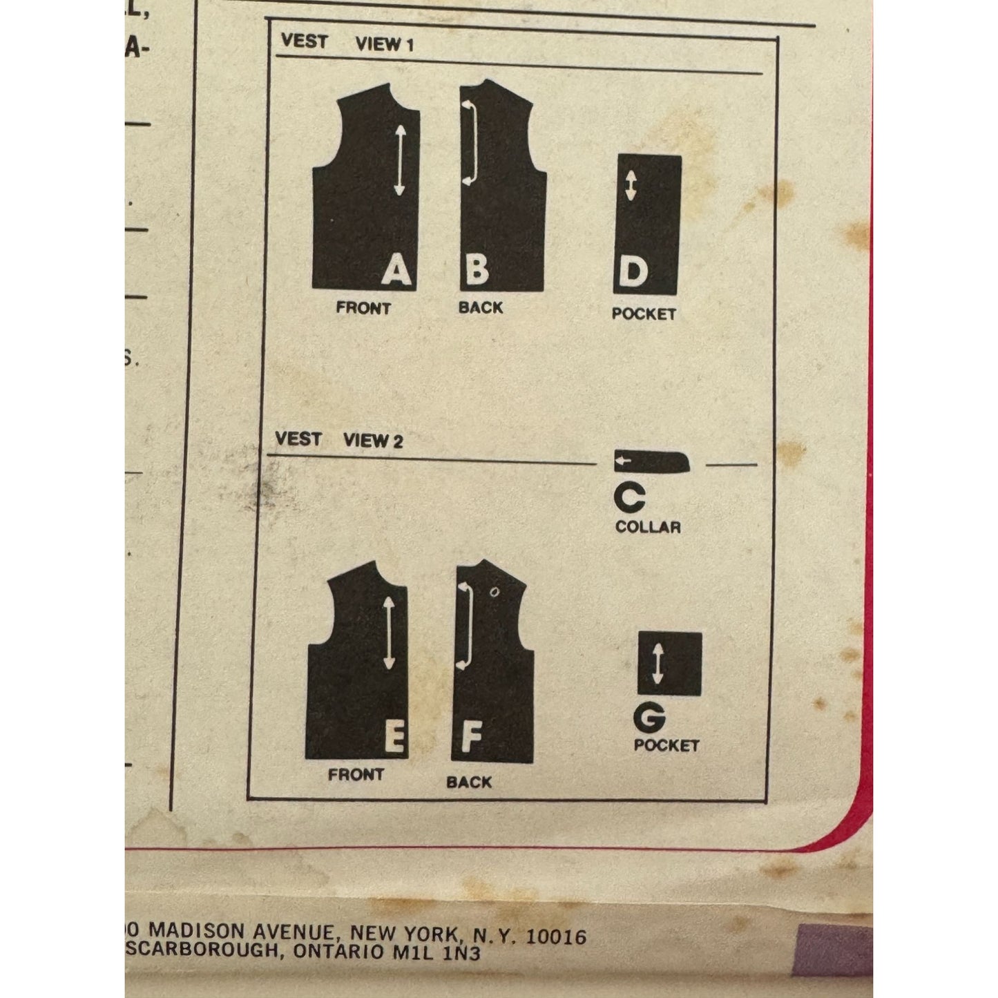 Simplicity Sewing Pattern 8123 Quilted Vests 1970s Outerwear Small Uncut Unisex