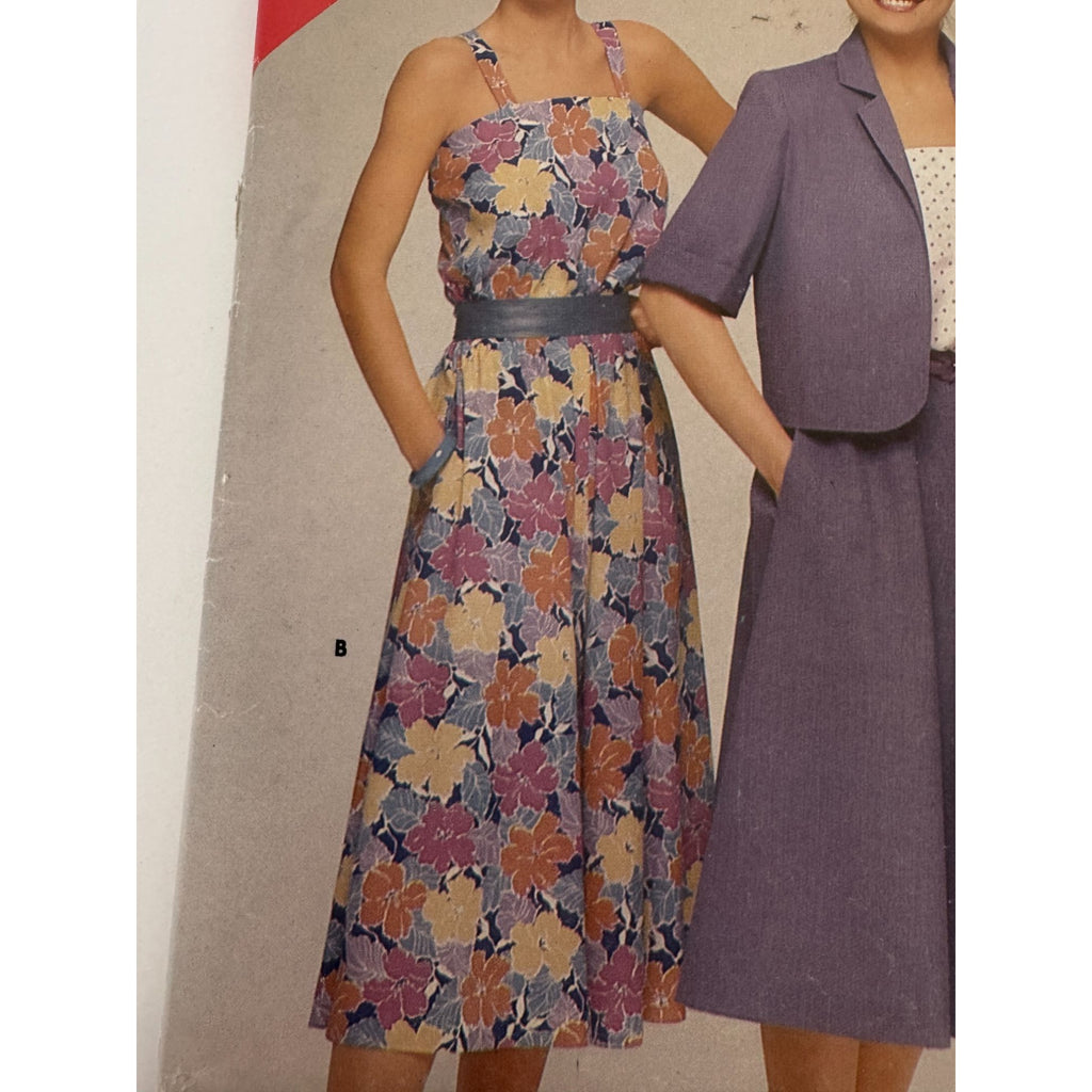 Butterick See and Sew Sewing Pattern 5288 Jacket Dress Set 12 14 16 Vintage UC