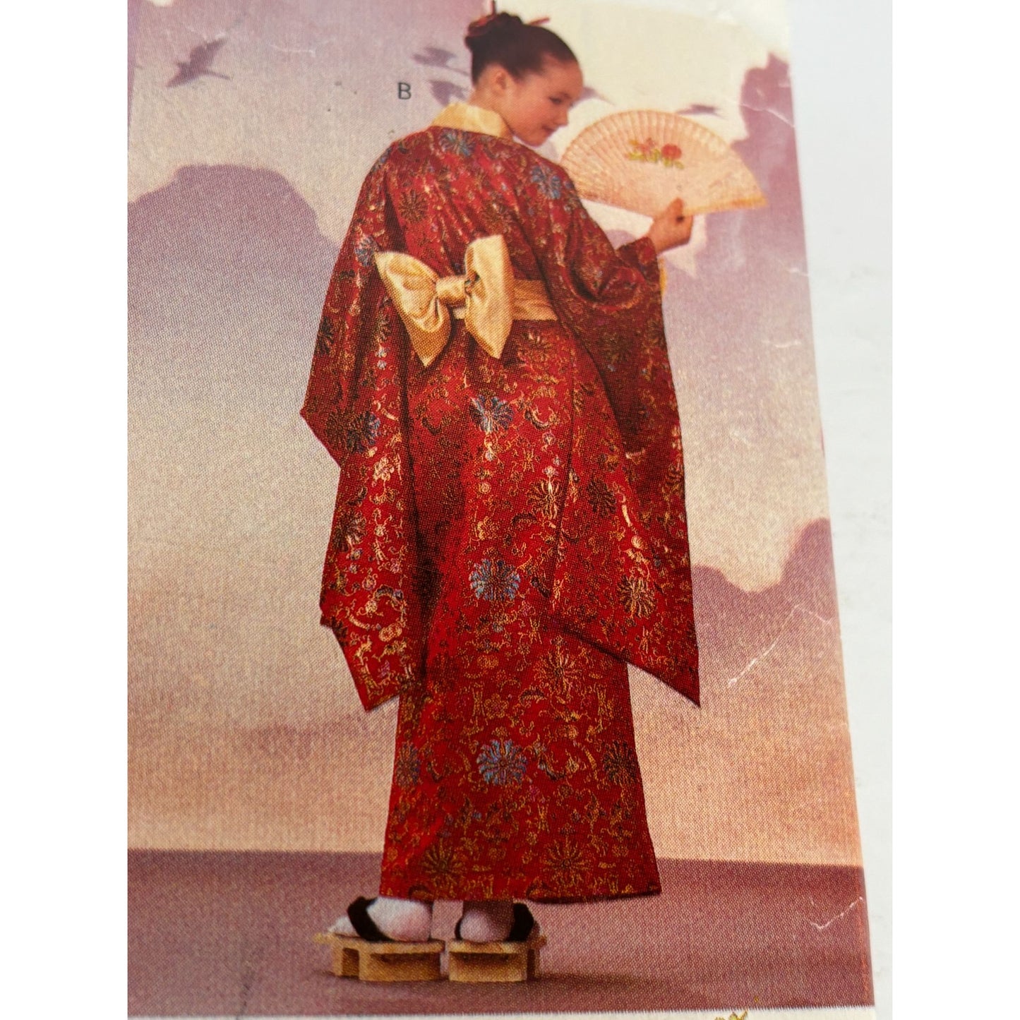 Butterick Sewing Pattern P450 Girls Asian Costume Kimono Traditional Dress Robe
