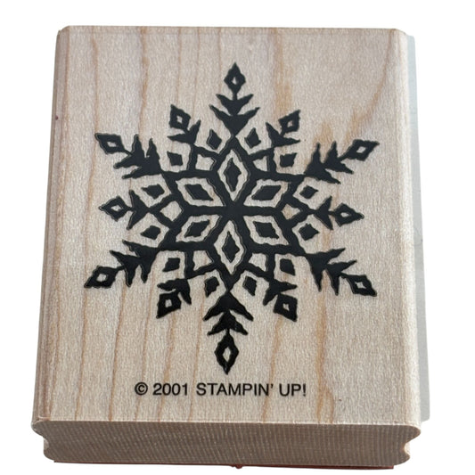 Stampin Up Rubber Stamp Snowflake Winter Holidays Christmas Card Making Craft