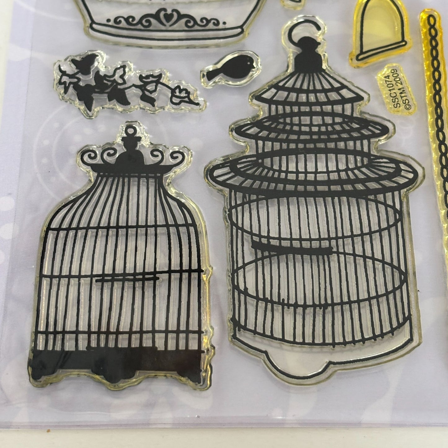 Stampendous Perfectly Clear Stamps Set Tweet Cages Bird Sweet Pun Cardmaking Scrapbooking Words