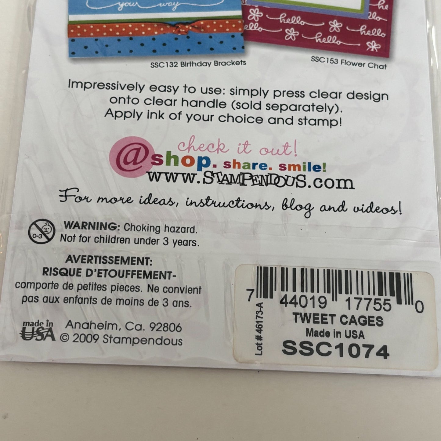 Stampendous Perfectly Clear Stamps Set Tweet Cages Bird Sweet Pun Cardmaking Scrapbooking Words