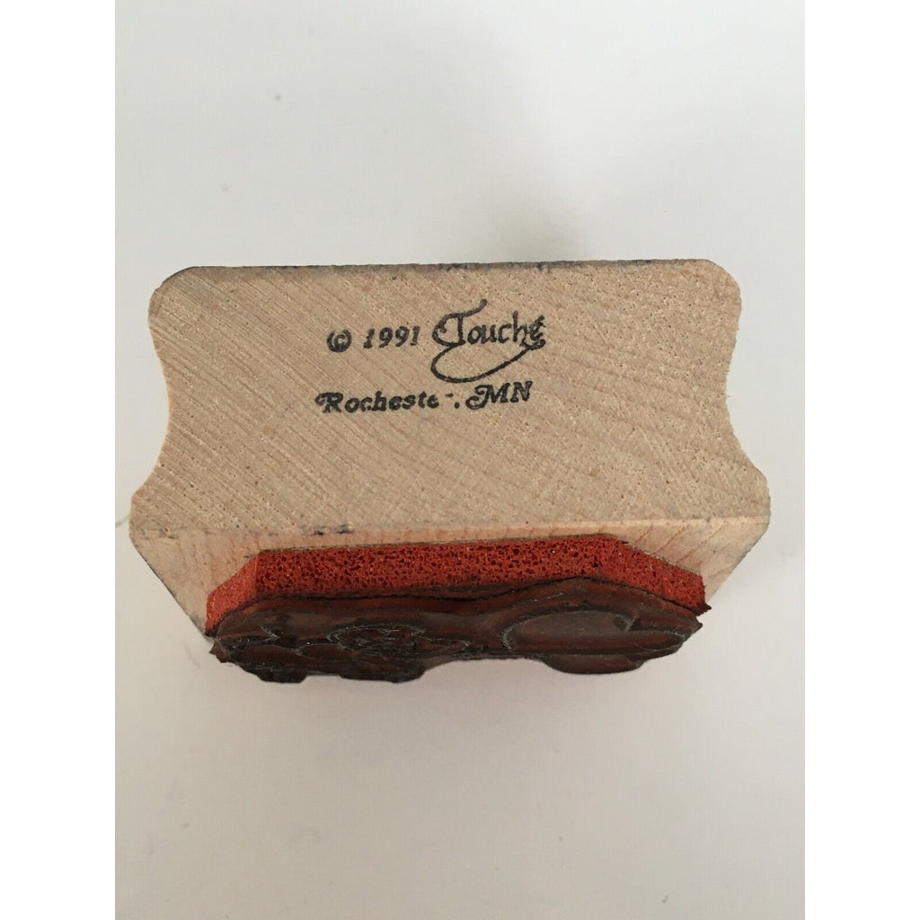 Retired Touche Wood Rubber Stamp Mouse With Heart Balloons Love Card Making