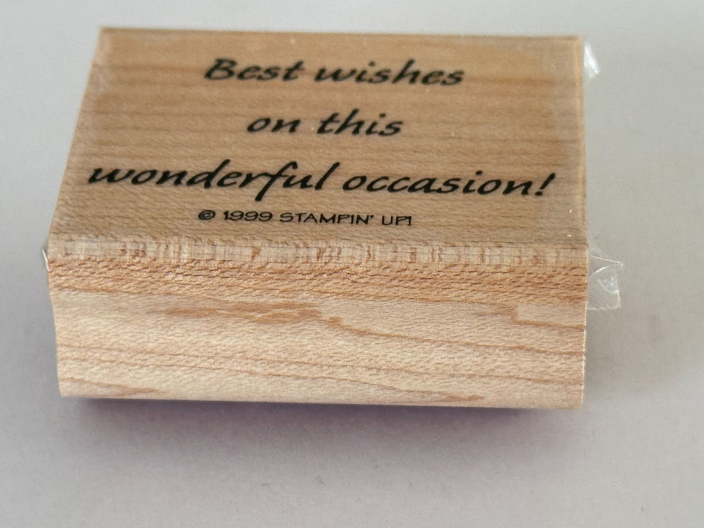Stampin Up Rubber Stamp Best Wishes On This Wonderful Occasion Birthday Wedding