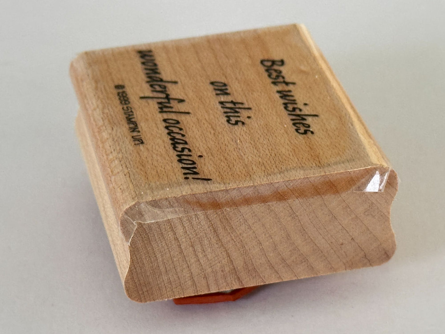 Stampin Up Rubber Stamp Best Wishes On This Wonderful Occasion Birthday Wedding