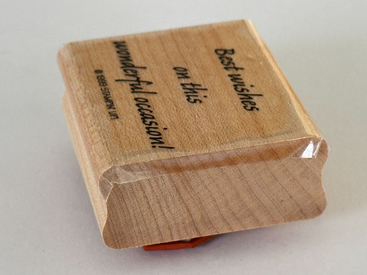 Stampin Up Rubber Stamp Best Wishes On This Wonderful Occasion Birthday Wedding