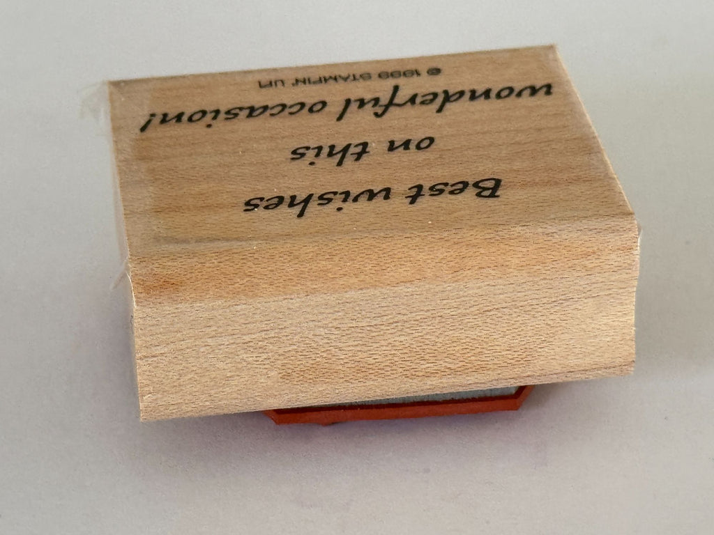 Stampin Up Rubber Stamp Best Wishes On This Wonderful Occasion Birthday Wedding