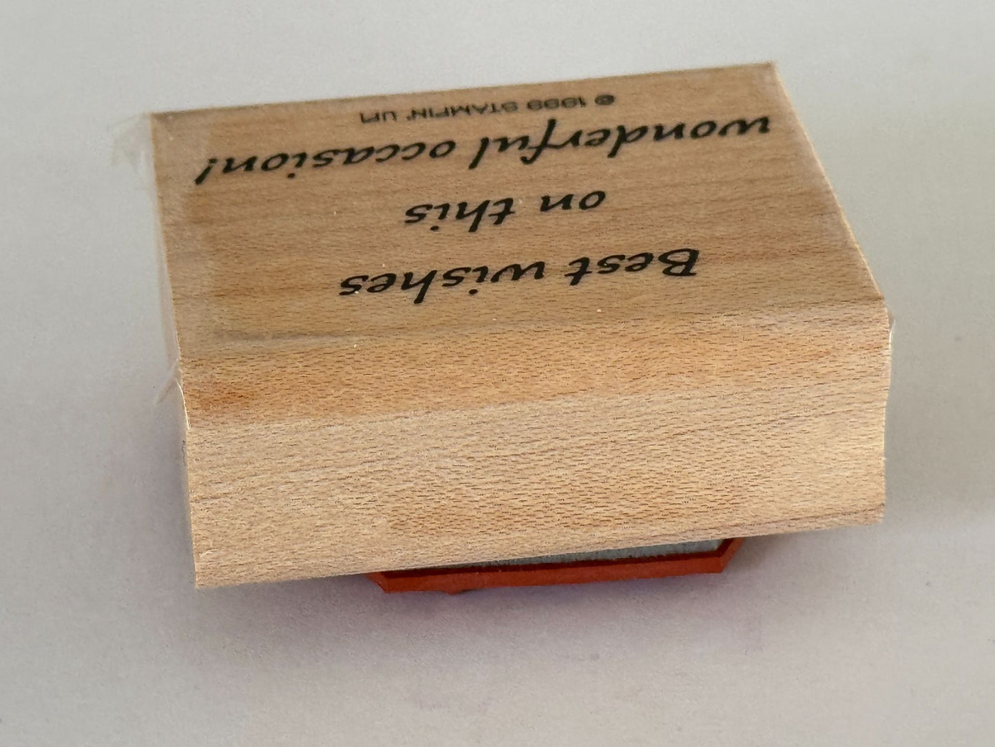 Stampin Up Rubber Stamp Best Wishes On This Wonderful Occasion Birthday Wedding