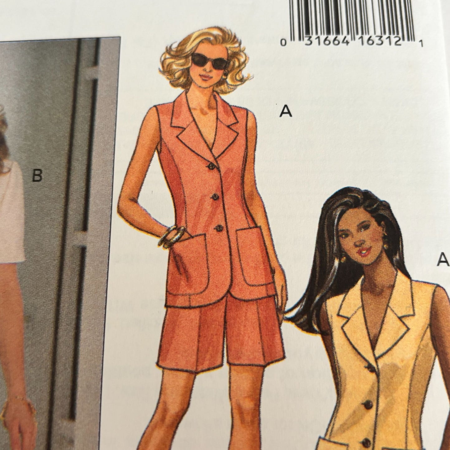Butterick Sewing Pattern 6798 Top Skirt Shorts Set 90s Minimalist Summer Suit 12-16 Uncut