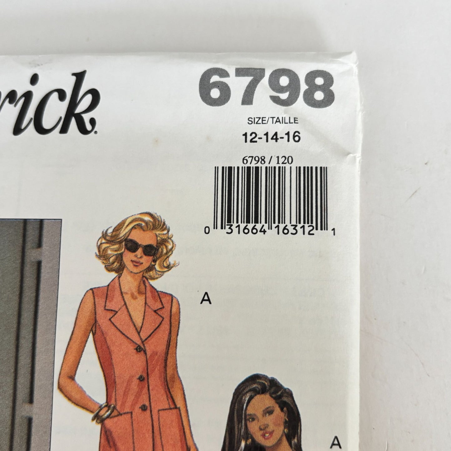 Butterick Sewing Pattern 6798 Top Skirt Shorts Set 90s Minimalist Summer Suit 12-16 Uncut