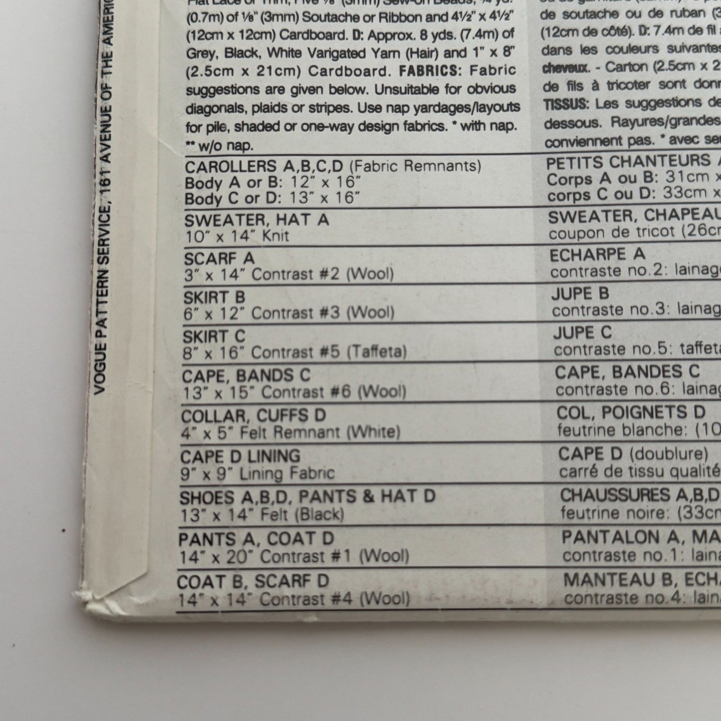 Vogue Sewing Pattern 7878 Christmas Carolers Doll Home Decor By Linda Carr Uncut