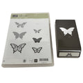 Stampin Up Papillon Potpourri Butterfly Stamp Set with Paper Punch Crafting Tool Matching Coordinating