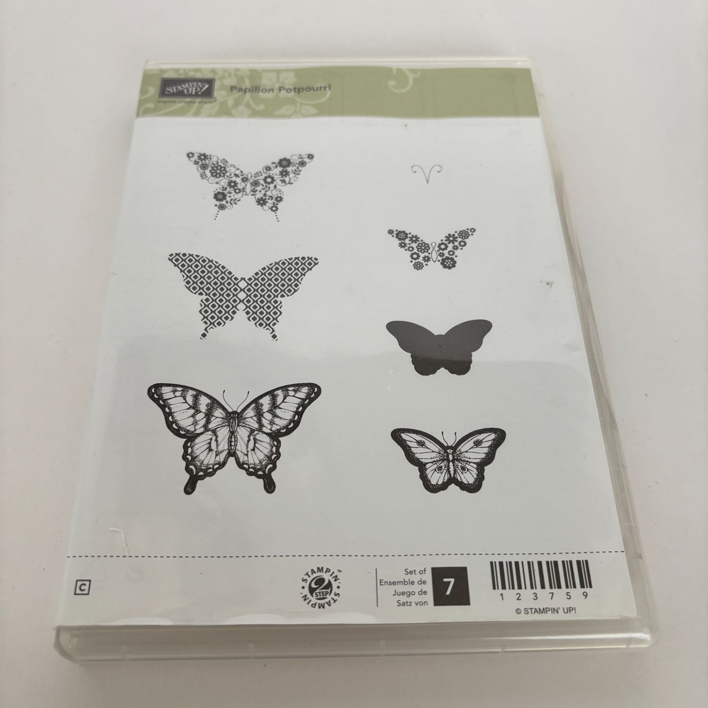 Stampin Up Papillon Potpourri Butterfly Stamp Set with Paper Punch Crafting Tool Matching Coordinating