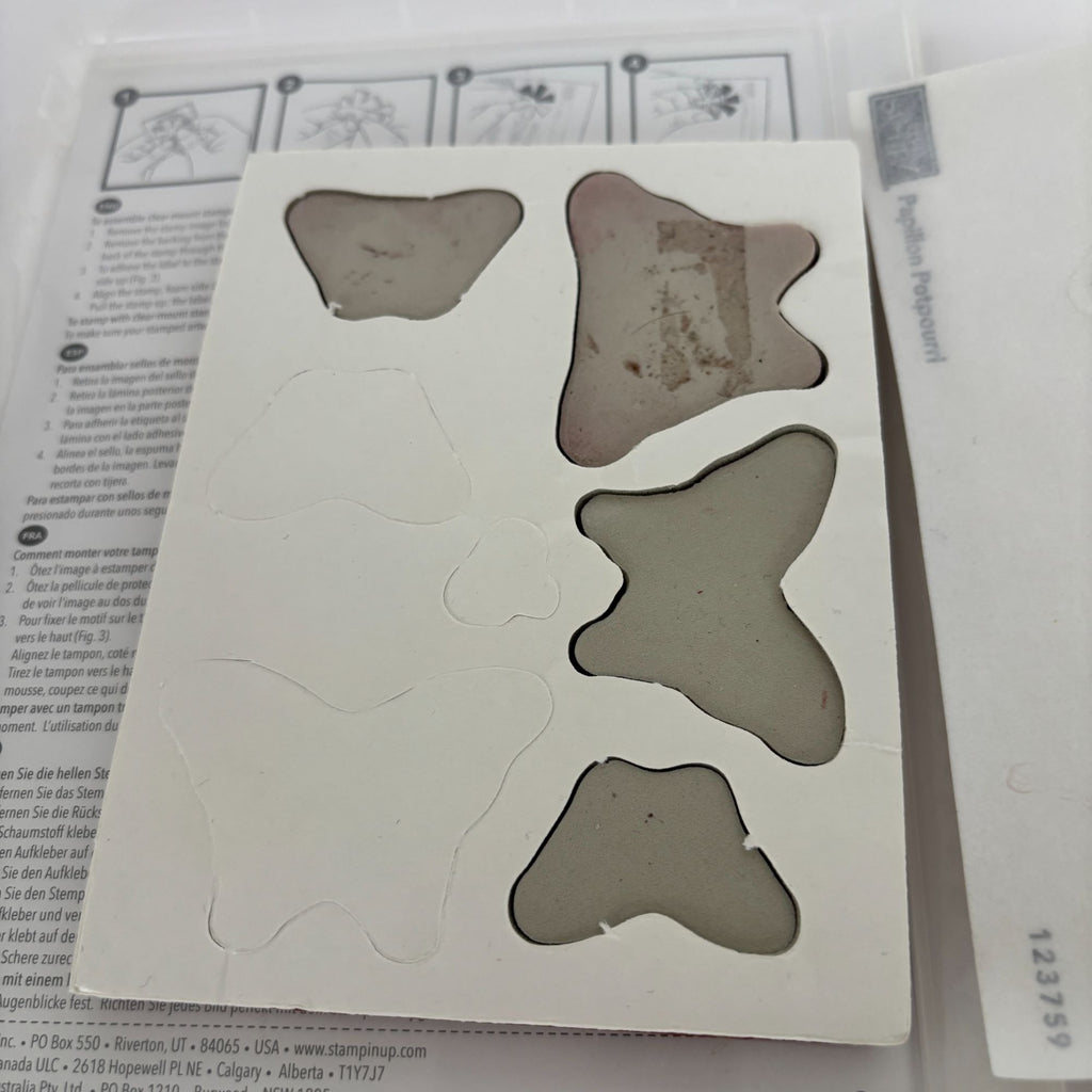 Stampin Up Papillon Potpourri Butterfly Stamp Set with Paper Punch Crafting Tool Matching Coordinating