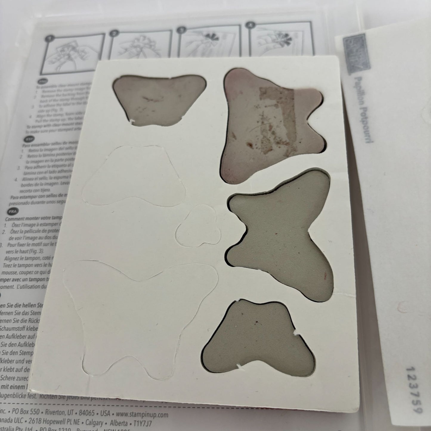 Stampin Up Papillon Potpourri Butterfly Stamp Set with Paper Punch Crafting Tool Matching Coordinating