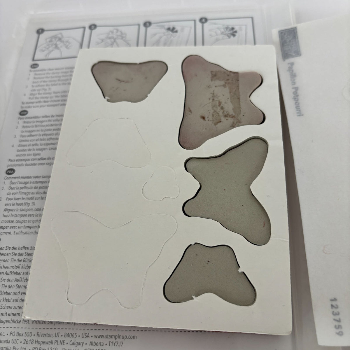 Stampin Up Papillon Potpourri Butterfly Stamp Set with Paper Punch Crafting Tool Matching Coordinating