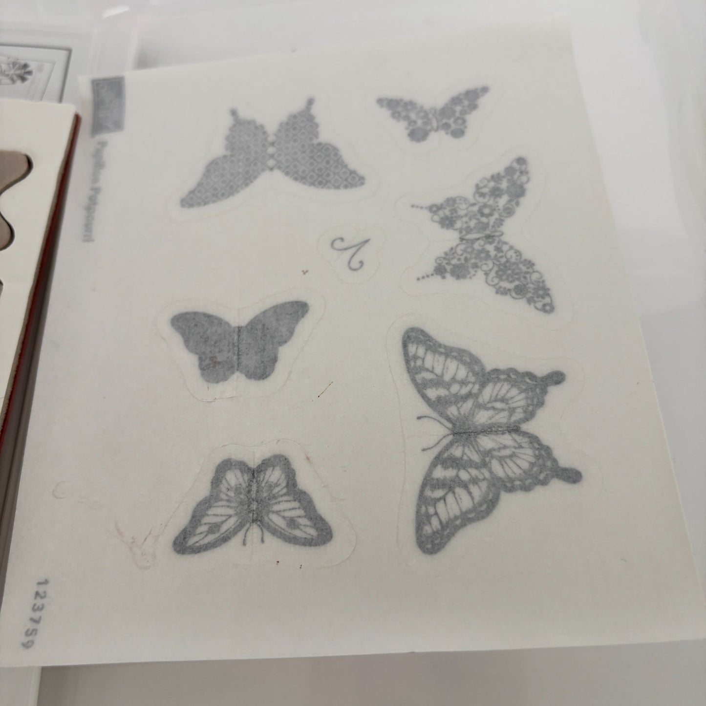 Stampin Up Papillon Potpourri Butterfly Stamp Set with Paper Punch Crafting Tool Matching Coordinating