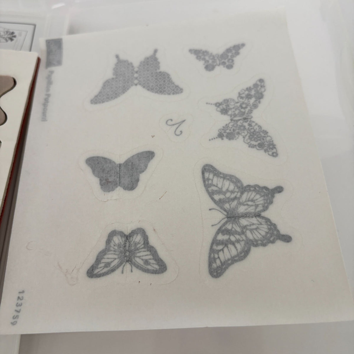 Stampin Up Papillon Potpourri Butterfly Stamp Set with Paper Punch Crafting Tool Matching Coordinating