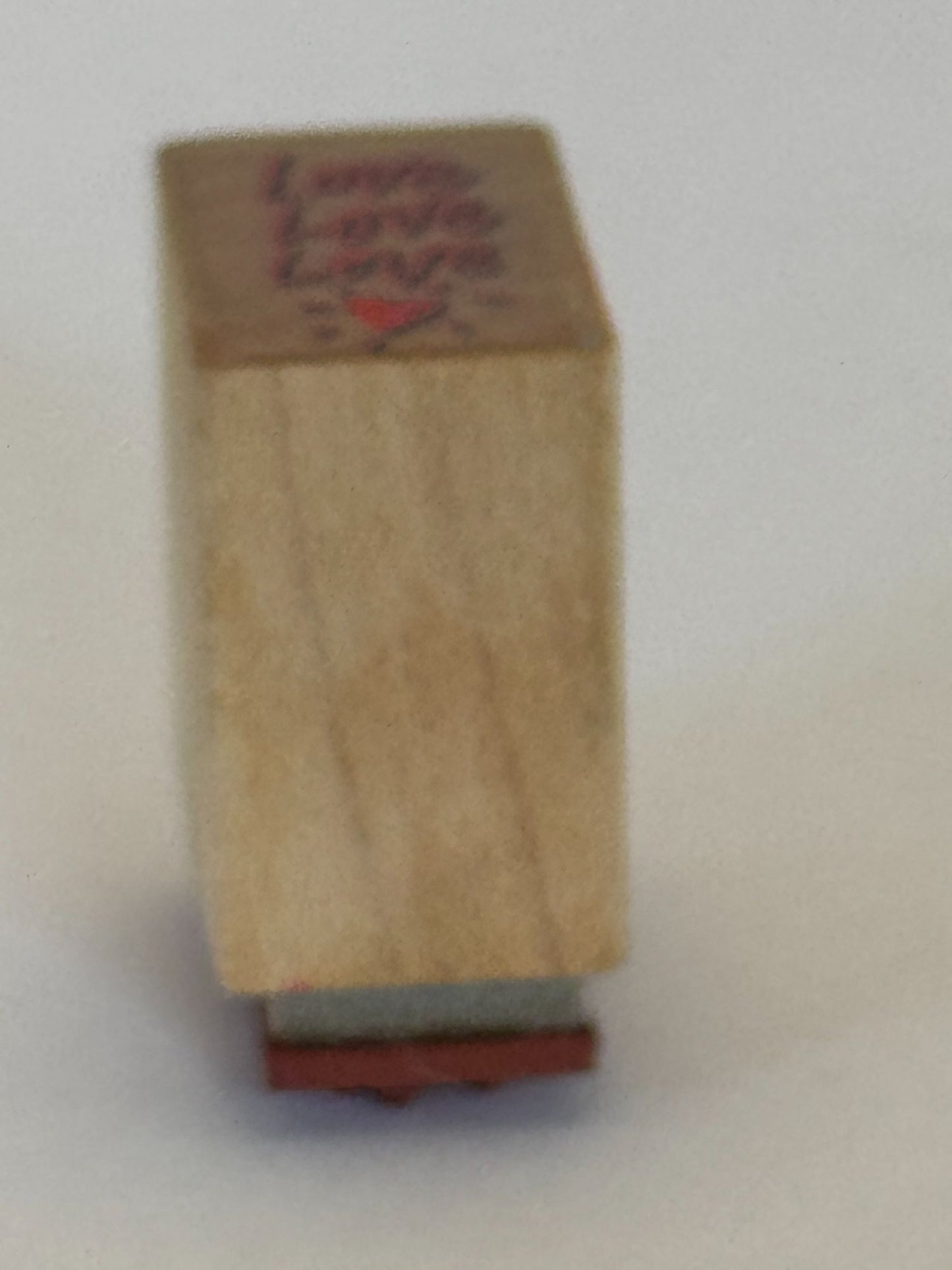 Love Rubber Stamp Heart Card Making Sentiment Message Words Wood Mounted Craft