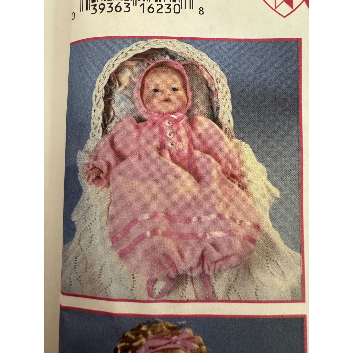 Simplicity Crafts Sewing Pattern 9286 Doll Clothes Dress Bonnet Clothing Uncut