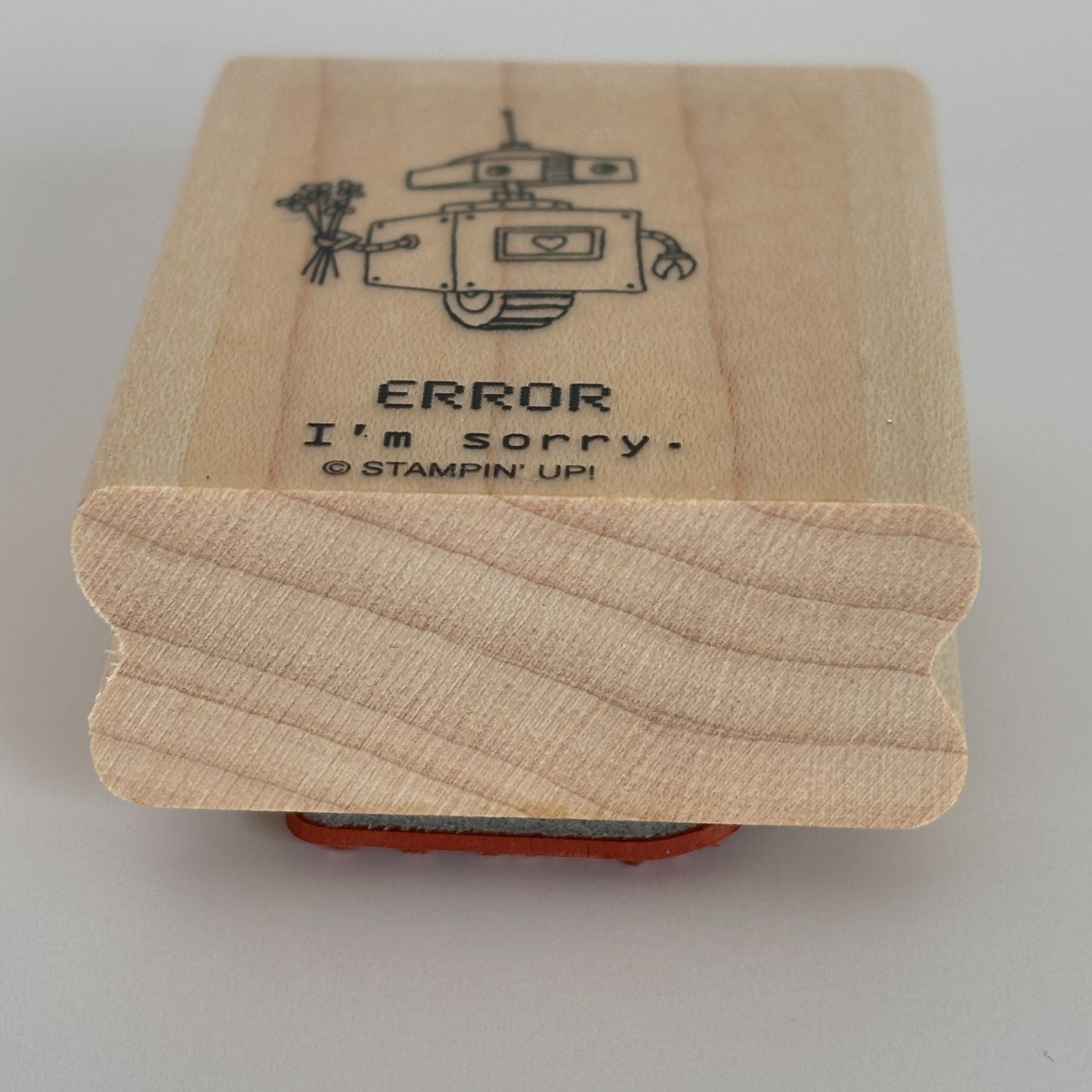 Stampin Up Rubber Stamp Robot Error I am Sorry Apology Card Making Sentiment