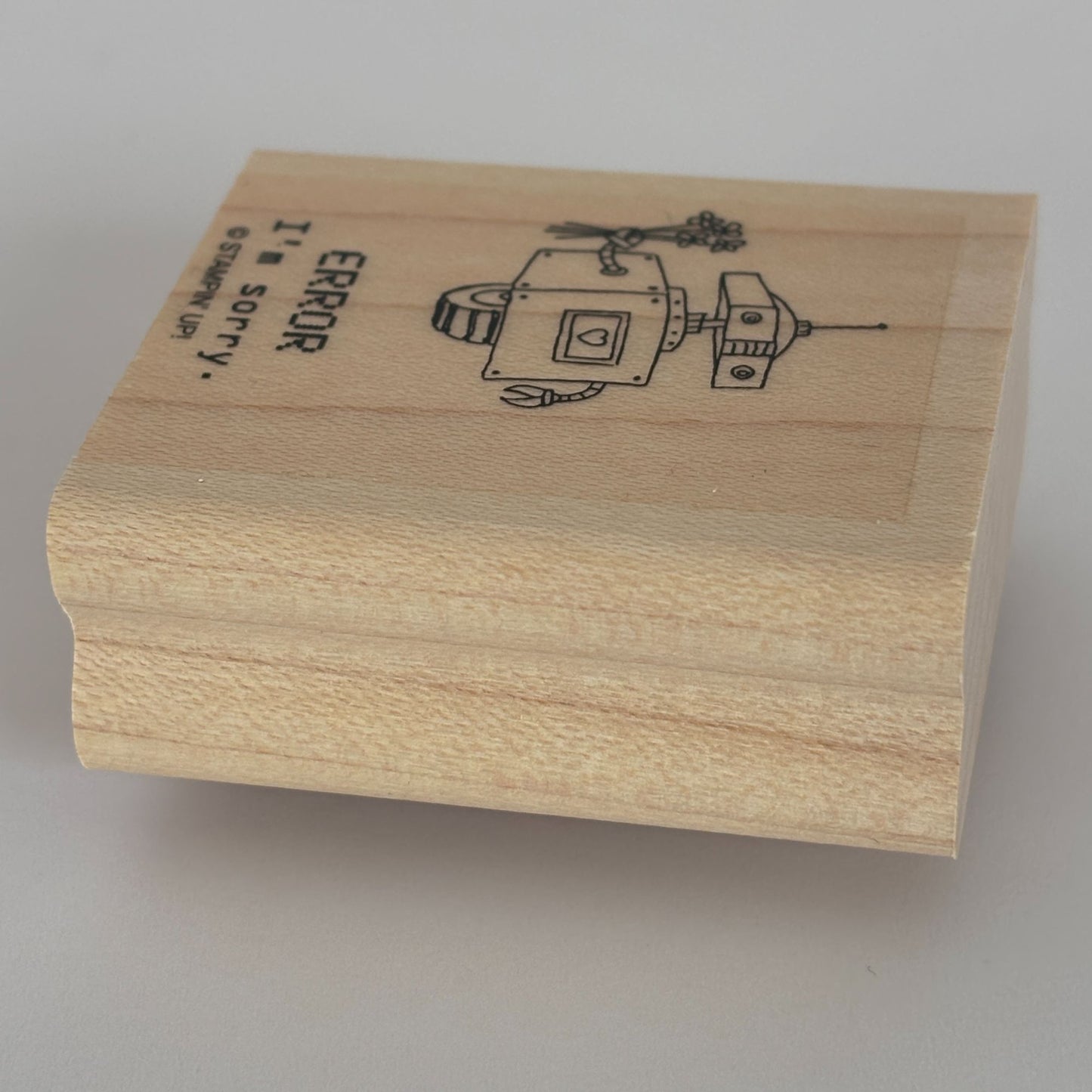 Stampin Up Rubber Stamp Robot Error I am Sorry Apology Card Making Sentiment