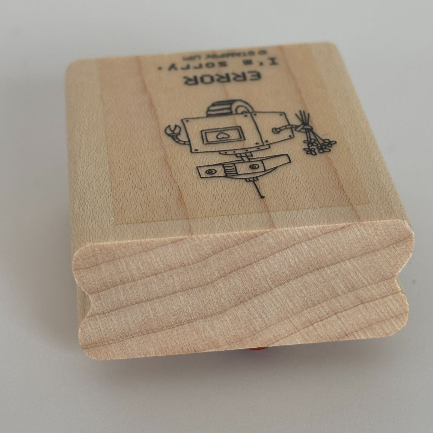 Stampin Up Rubber Stamp Robot Error I am Sorry Apology Card Making Sentiment