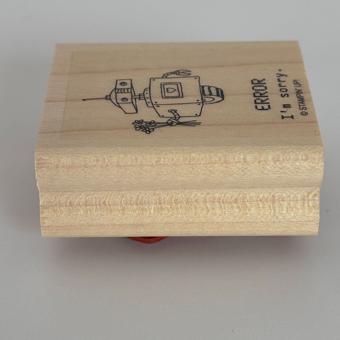 Stampin Up Rubber Stamp Robot Error I am Sorry Apology Card Making Sentiment