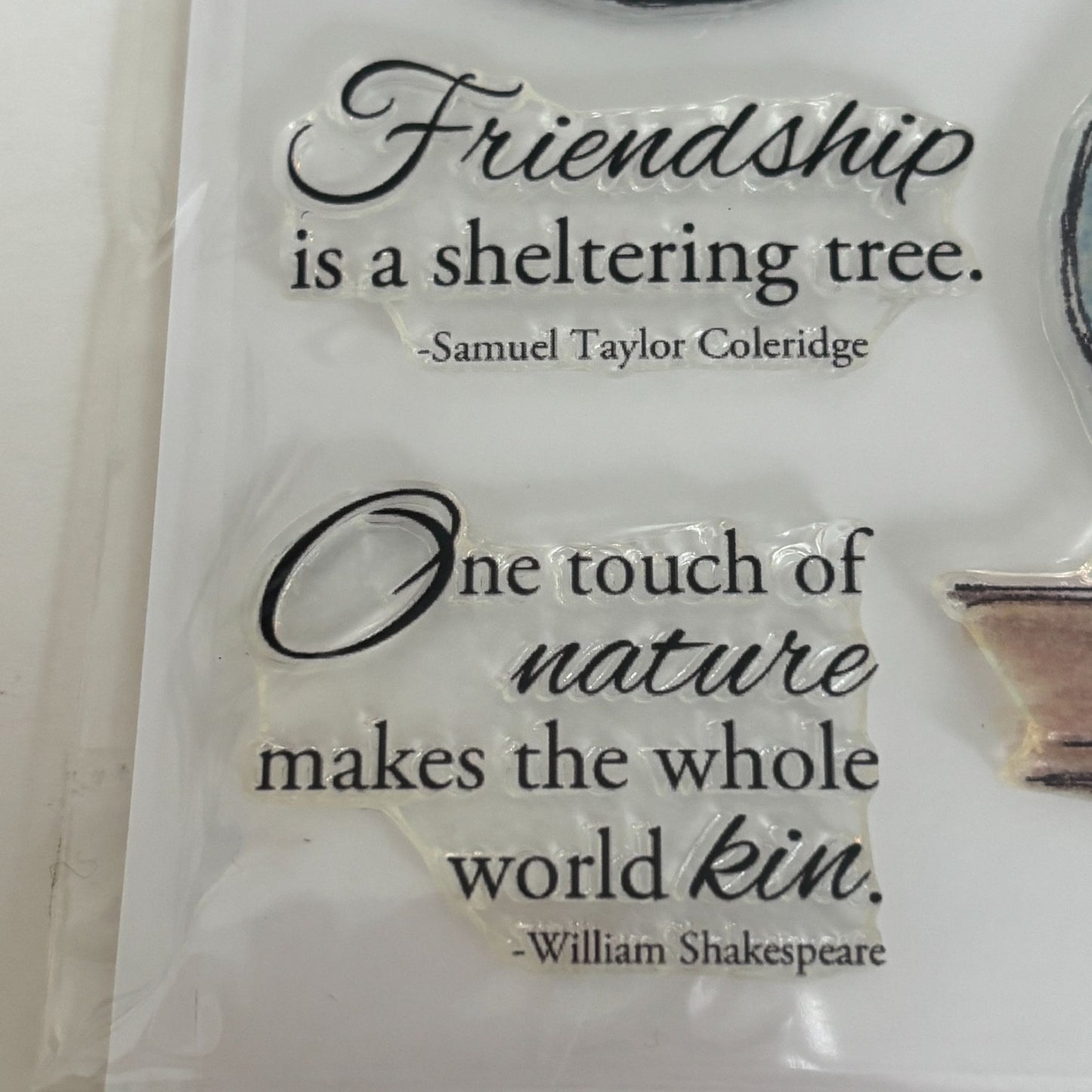 Inky Antics Clear Stamp Set Birdhouse and Bluebird Friendship Literary Quotes Words Cardmaking Nature