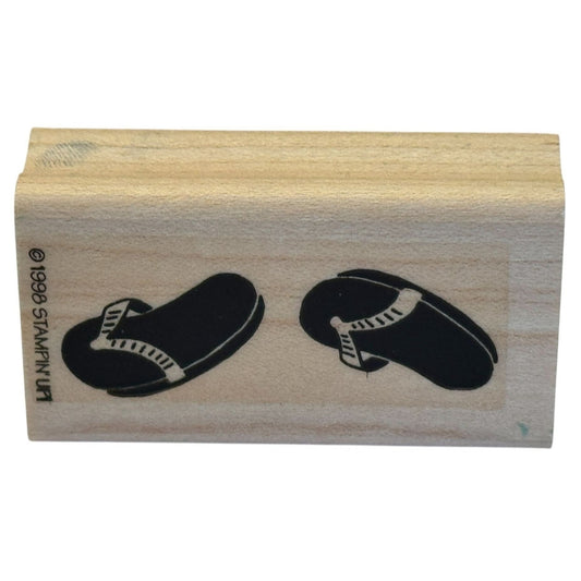 Stampin Up Rubber Stamp Flip Flops Sandals Summer Vacation Shoes Stamping Tool