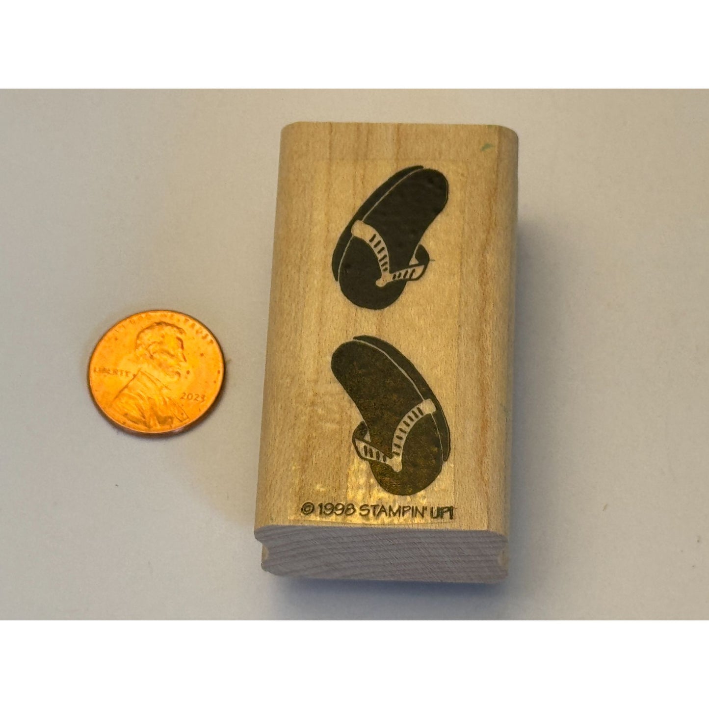 Stampin Up Rubber Stamp Flip Flops Sandals Summer Vacation Shoes Stamping Tool