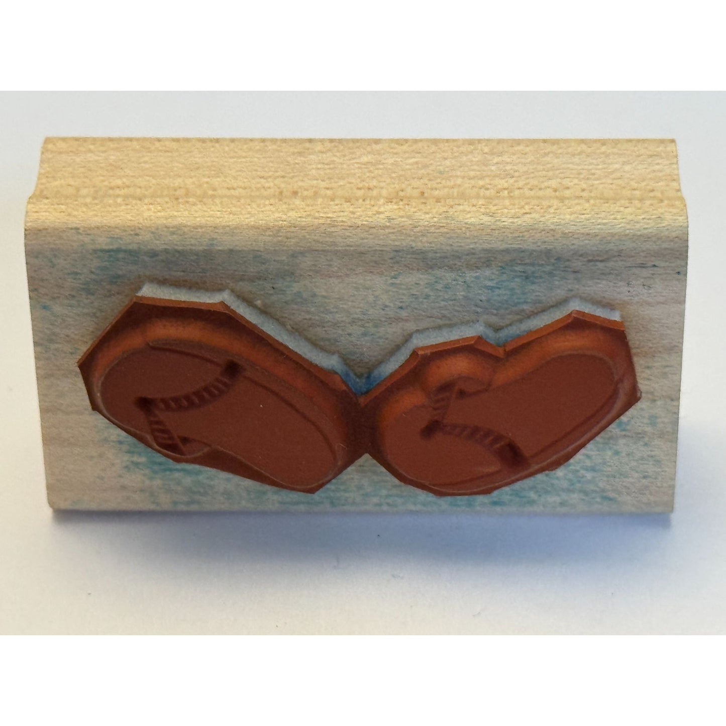 Stampin Up Rubber Stamp Flip Flops Sandals Summer Vacation Shoes Stamping Tool