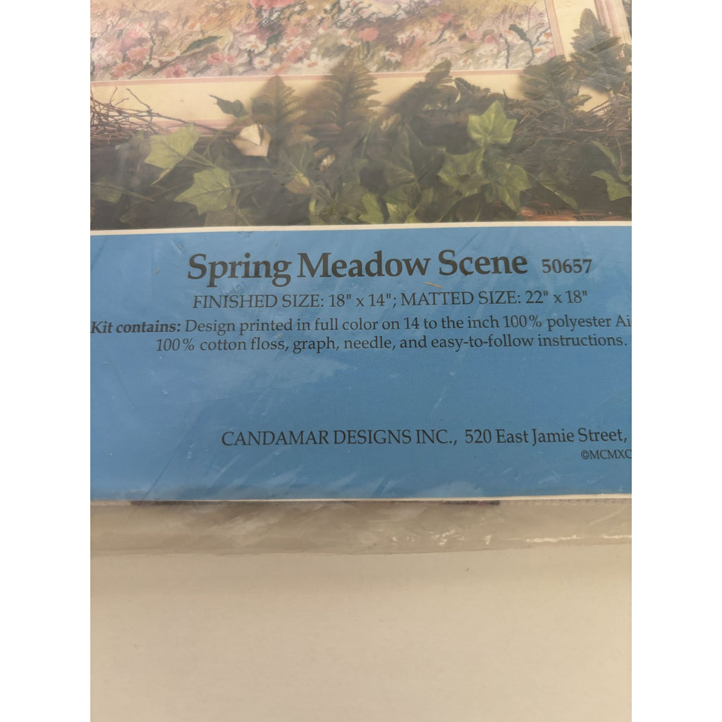 Candamar Designs Cross Stitch Kit Spring Meadow Scene Mother Daughter Spring