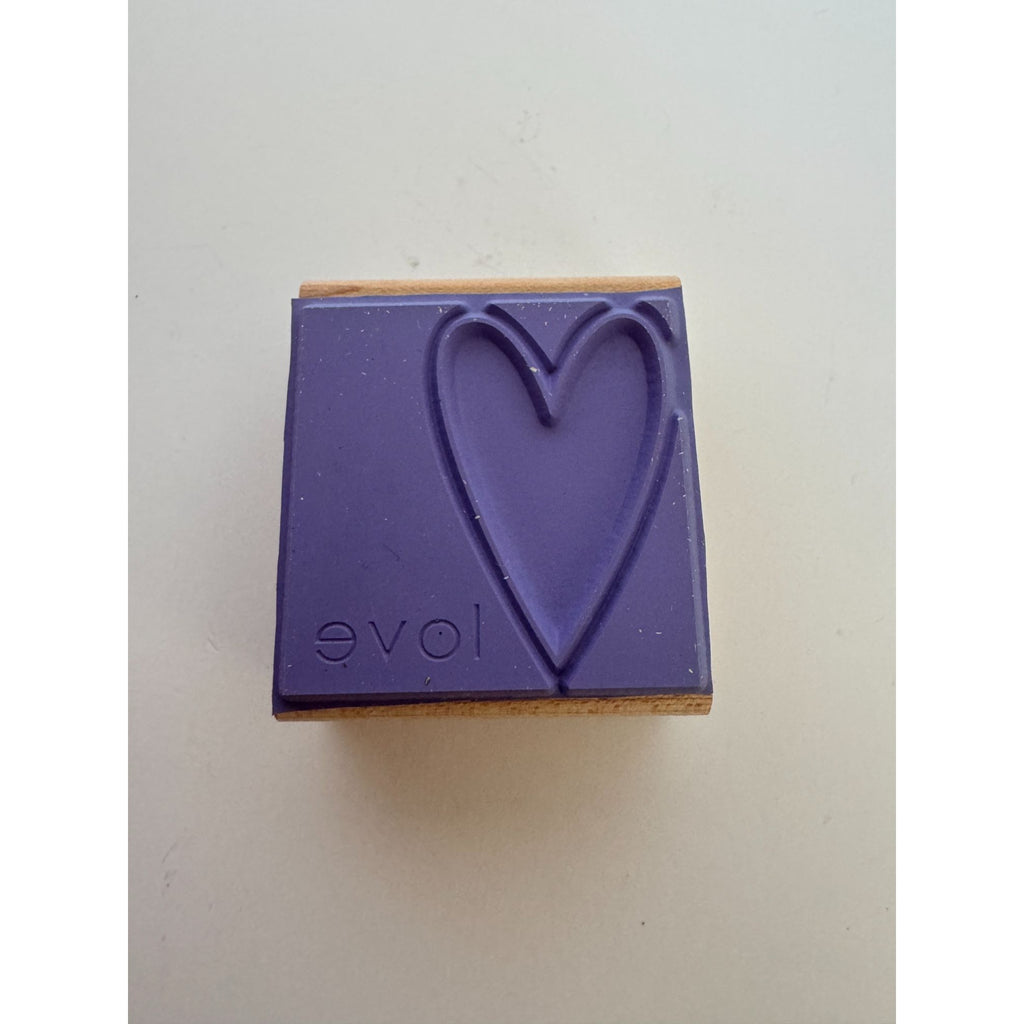 Stampin Up Rubber Stamp Heart Outline Square Love Card Making Word 1.5 inch
