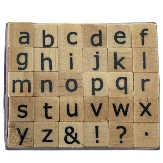 Studio G Rubber Stamp Set Alphabet Tiny Letters Symbols Lower Case Letters Craft