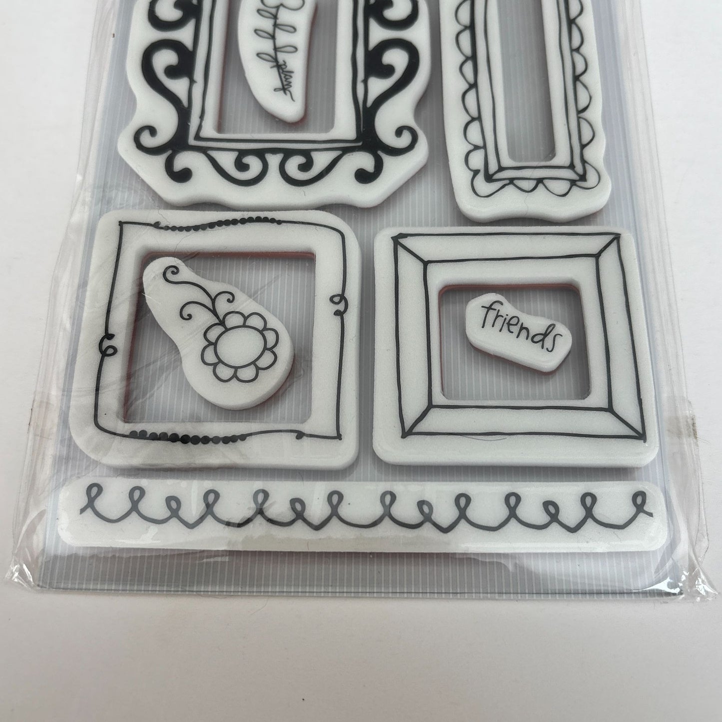 Heidi Grace Rubber Stamps Frames Set Cardmaking Craft Scrapbooking Photo Frame Borders Flower Friends