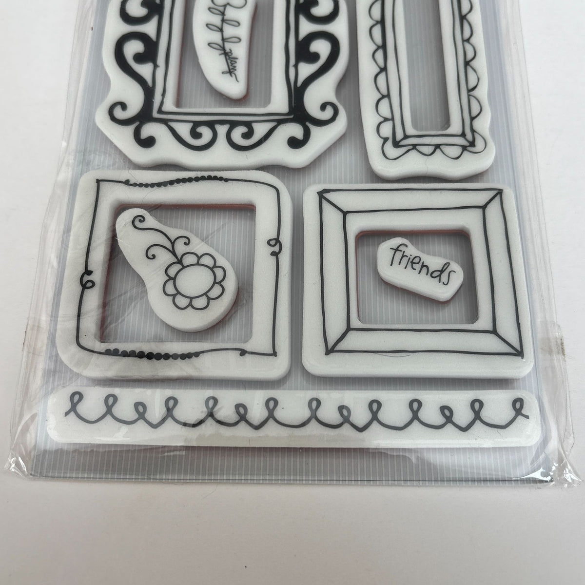 Heidi Grace Rubber Stamps Frames Set Cardmaking Craft Scrapbooking Photo Frame Borders Flower Friends
