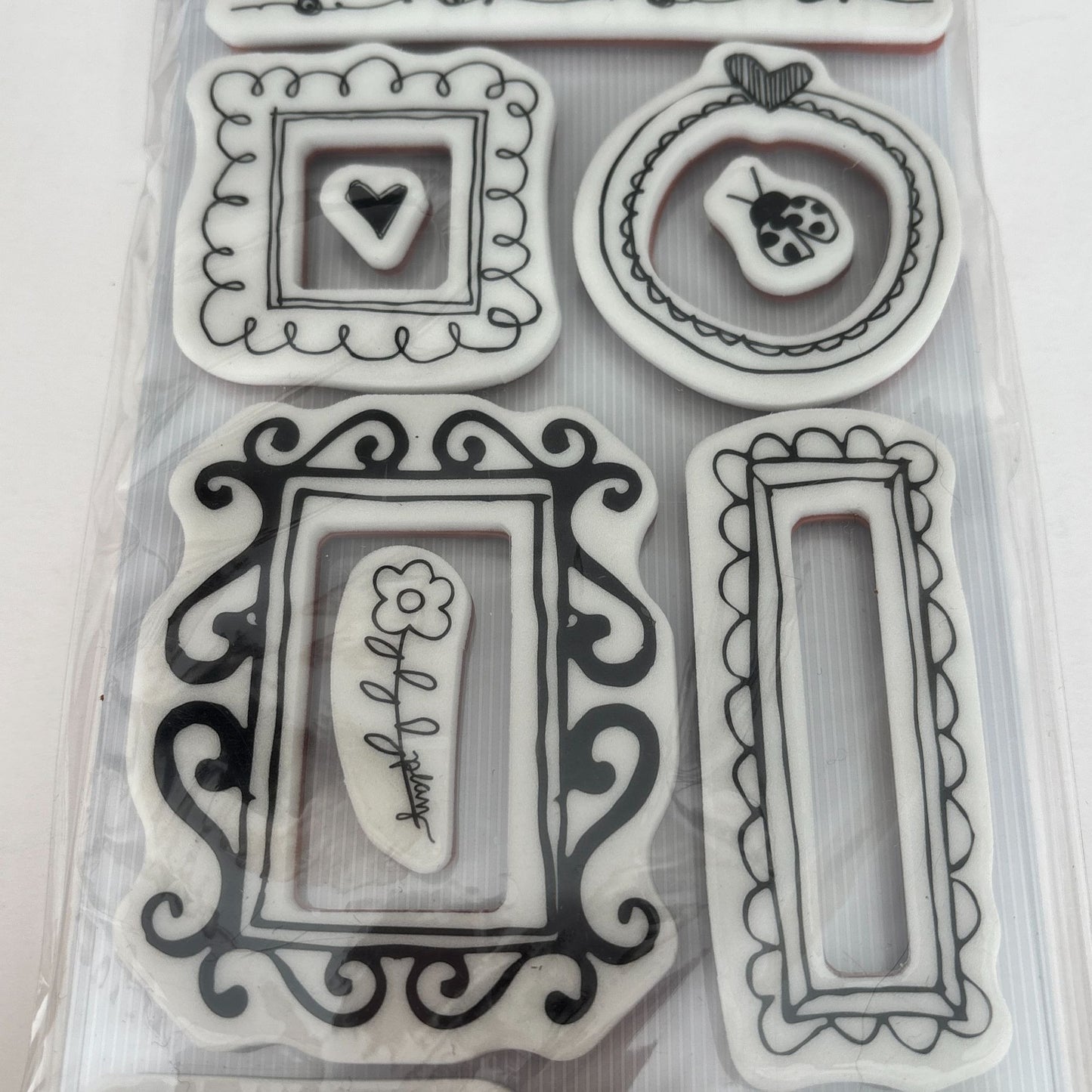 Heidi Grace Rubber Stamps Frames Set Cardmaking Craft Scrapbooking Photo Frame Borders Flower Friends