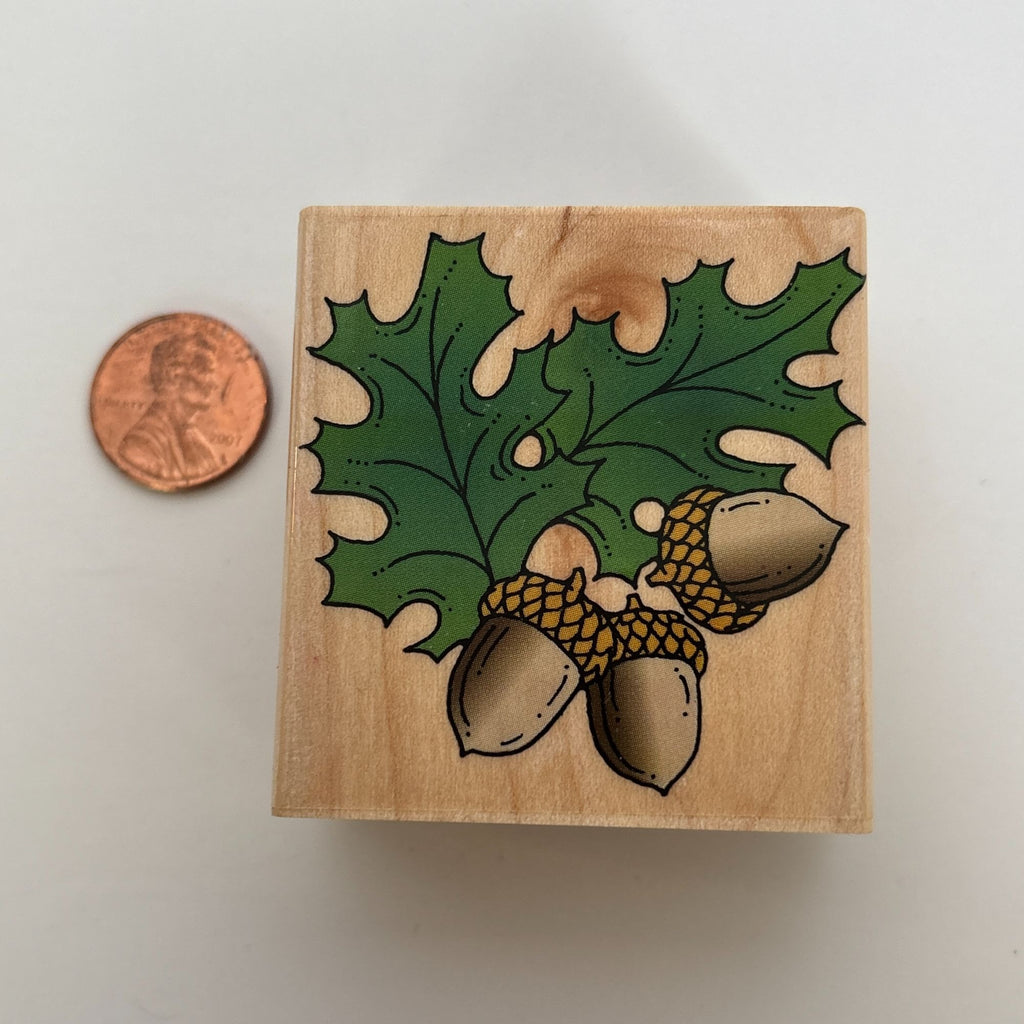 Hero Arts Rubber Stamp Set Vibrant Leaves Fall Foliage Acorns Oak Card Making Thanksgiving Maple