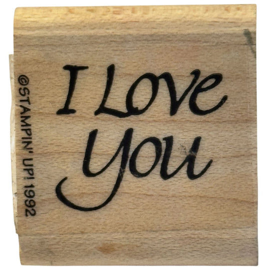 Stampin Up Rubber Stamp I Love You Words Anniversary Card Making Valentines Day