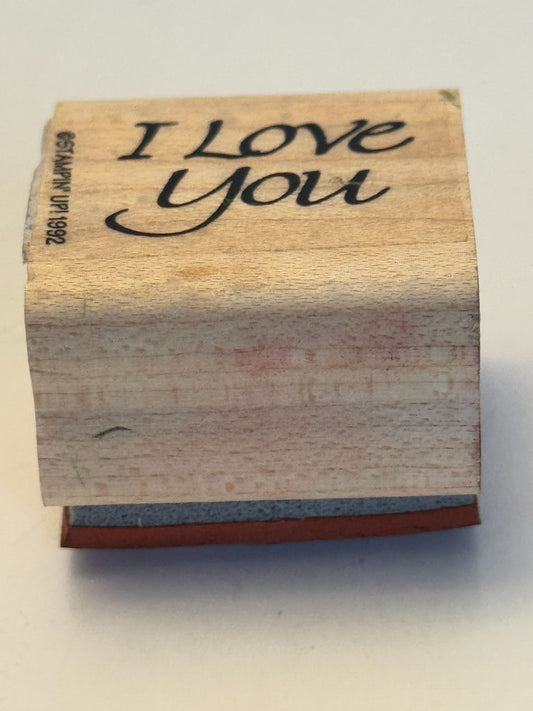 Stampin Up Rubber Stamp I Love You Words Anniversary Card Making Valentines Day