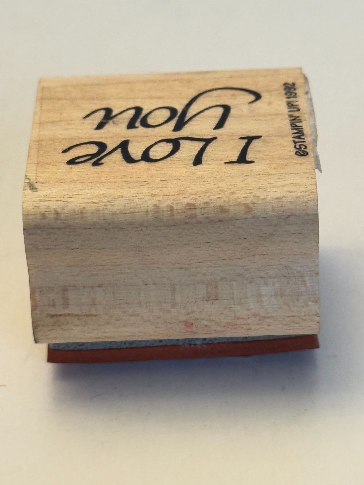 Stampin Up Rubber Stamp I Love You Words Anniversary Card Making Valentines Day
