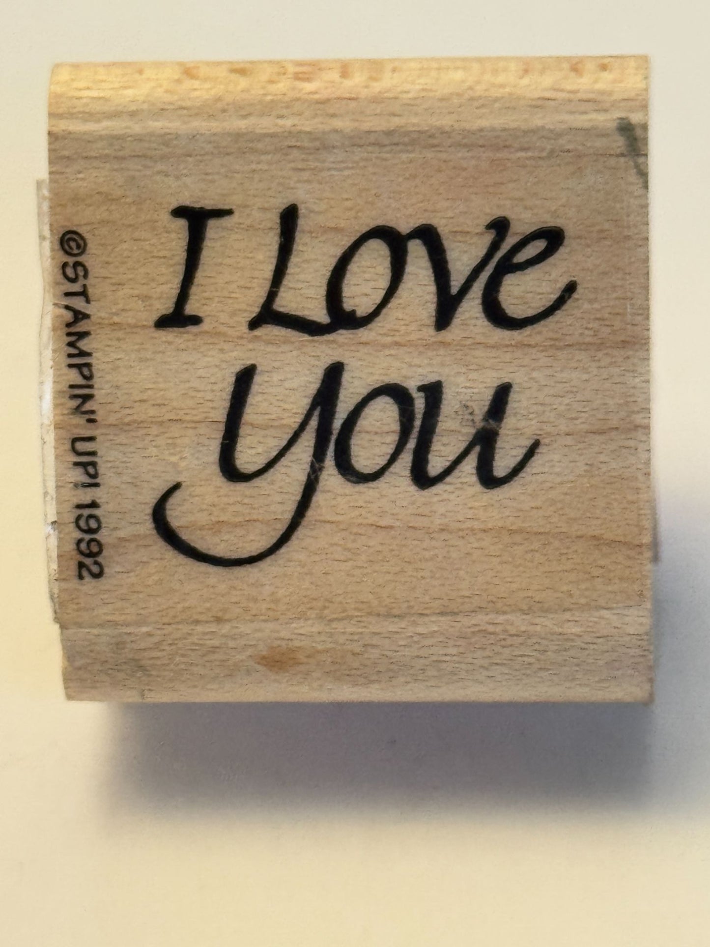 Stampin Up Rubber Stamp I Love You Words Anniversary Card Making Valentines Day