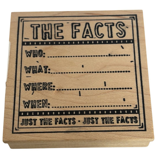 Catslife Press Rubber Stamp Party Invitation Just The Facts Who What Where When