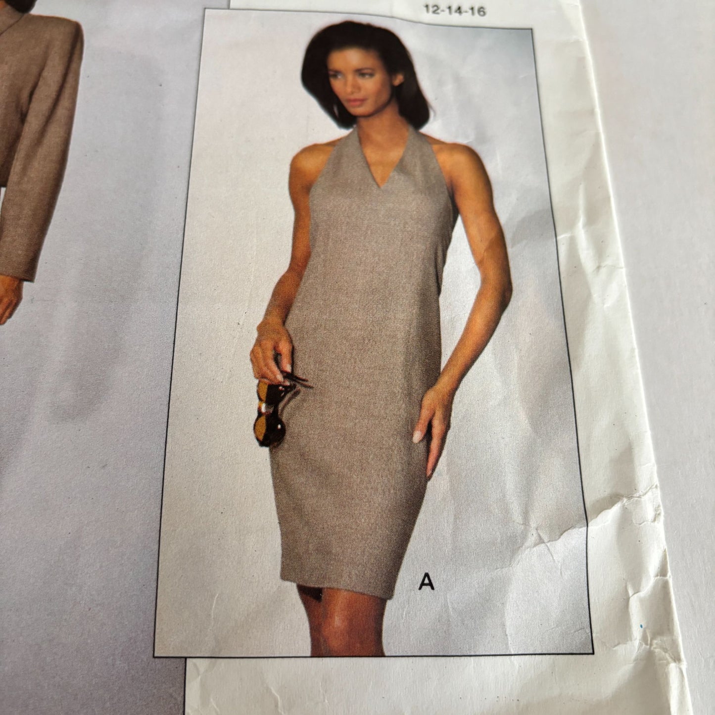 Vogue Sewing Pattern 2893 Ralph Lauren Dress Suit Jacket 12-16 Minimalist 90s Uncut